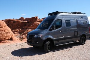 Valley of Fire Park in Las Vegas with an RV