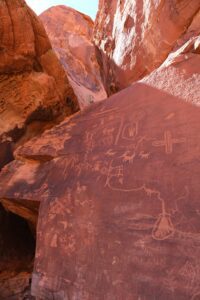 Valley of Fire Park in Las Vegas with an RV