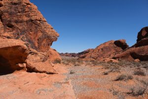 Valley of Fire Park in Las Vegas with an RV