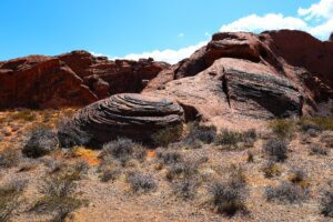 Valley of Fire Park in Las Vegas with an RV