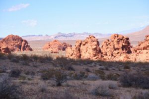 Valley of Fire Park in Las Vegas with an RV