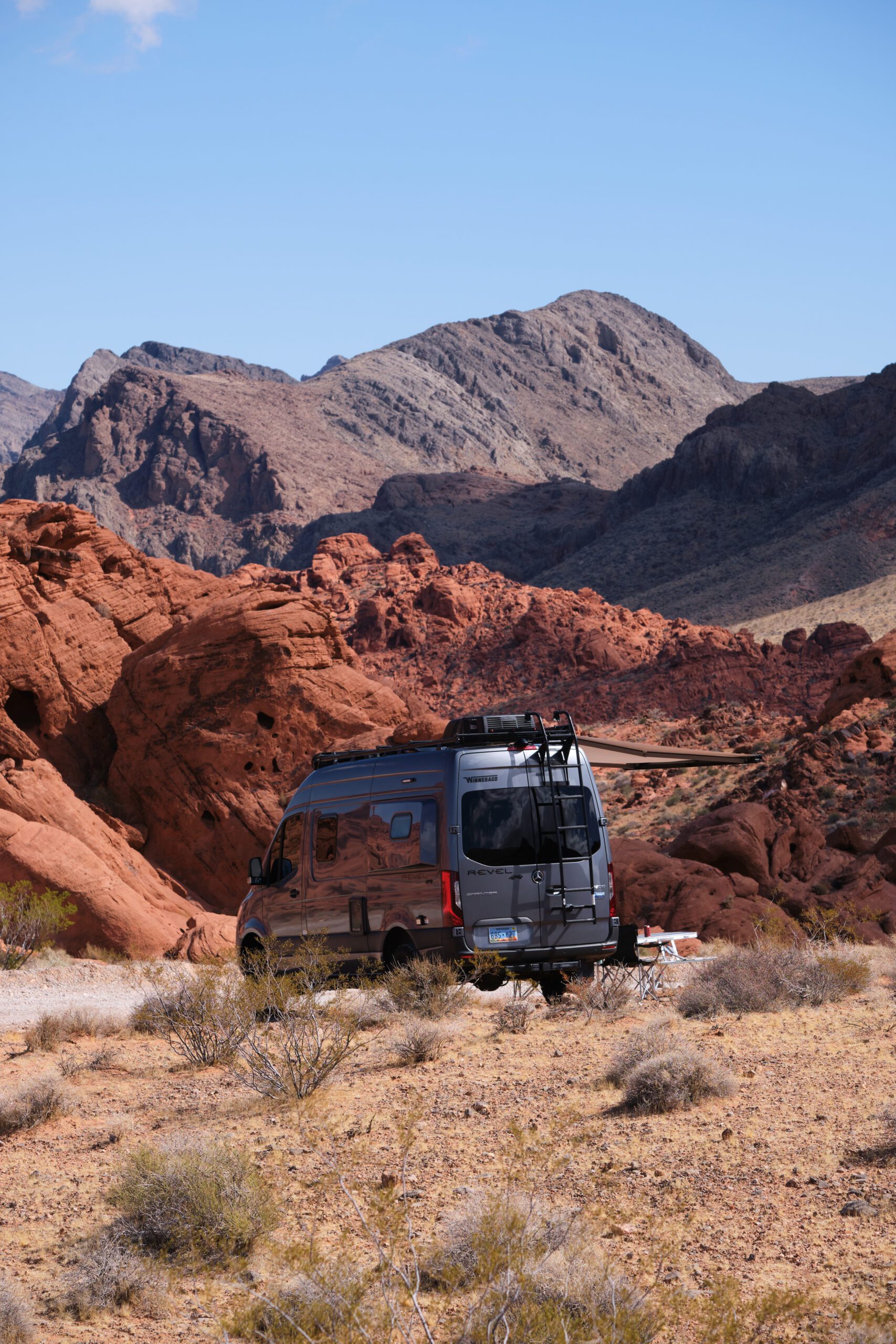 Valley of Fire Park in Las Vegas with an RV