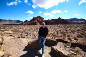 Valley of Fire Park in Las Vegas with an RV