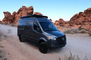 Valley of Fire Park in Las Vegas with an RV