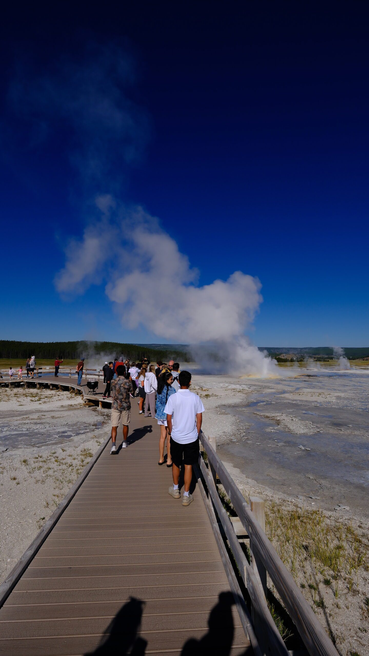 Yellowstone landscape and RV travel